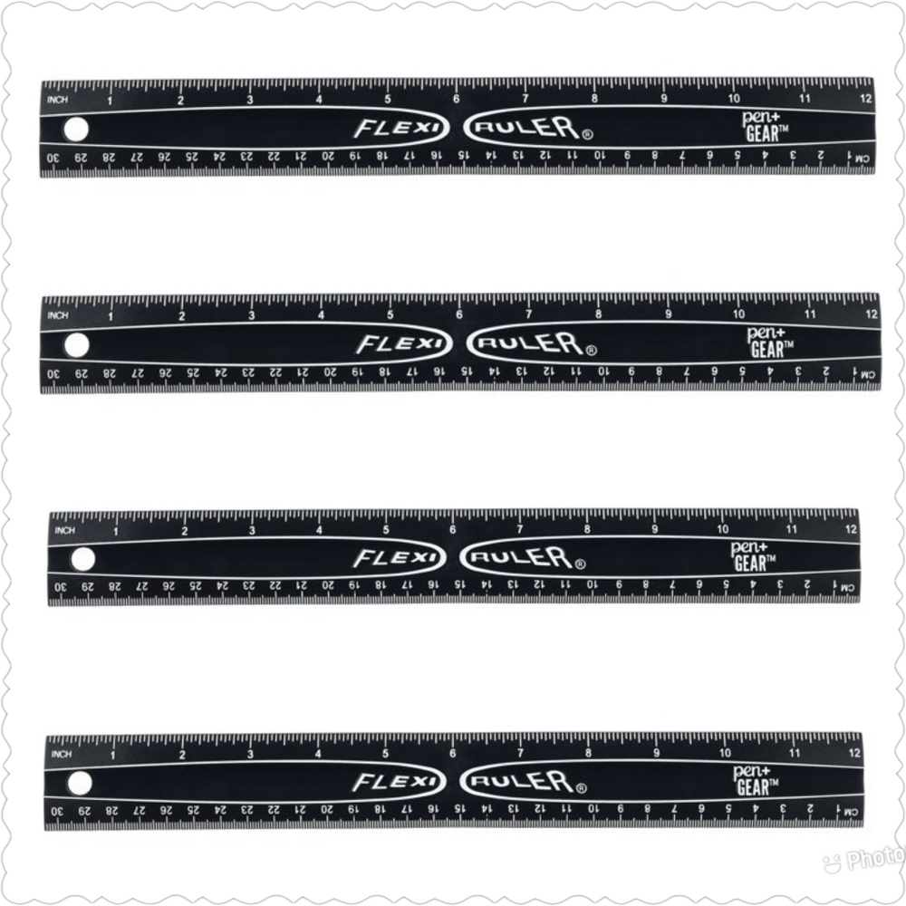 4 Pen+Gear Flexible Plastic Ruler 12" Flexible Ruler